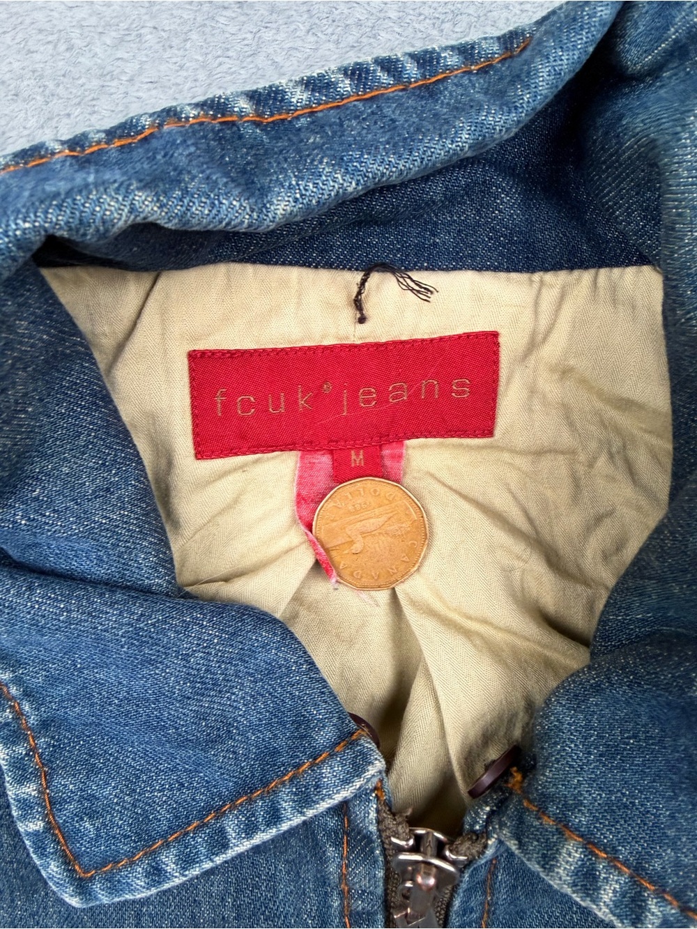 Fcuk jeans Denim Zip-Front Jacket - Picture 2 of 7
